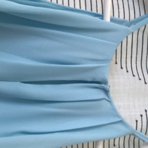 Light Blue Short Formal Dress - Picture 4 of 6